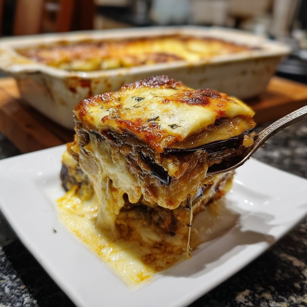 Vegetarische Moussaka mit Auberginen