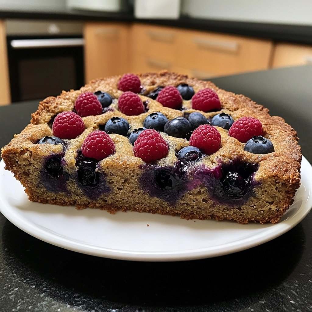 Bananenbrot mit Beeren