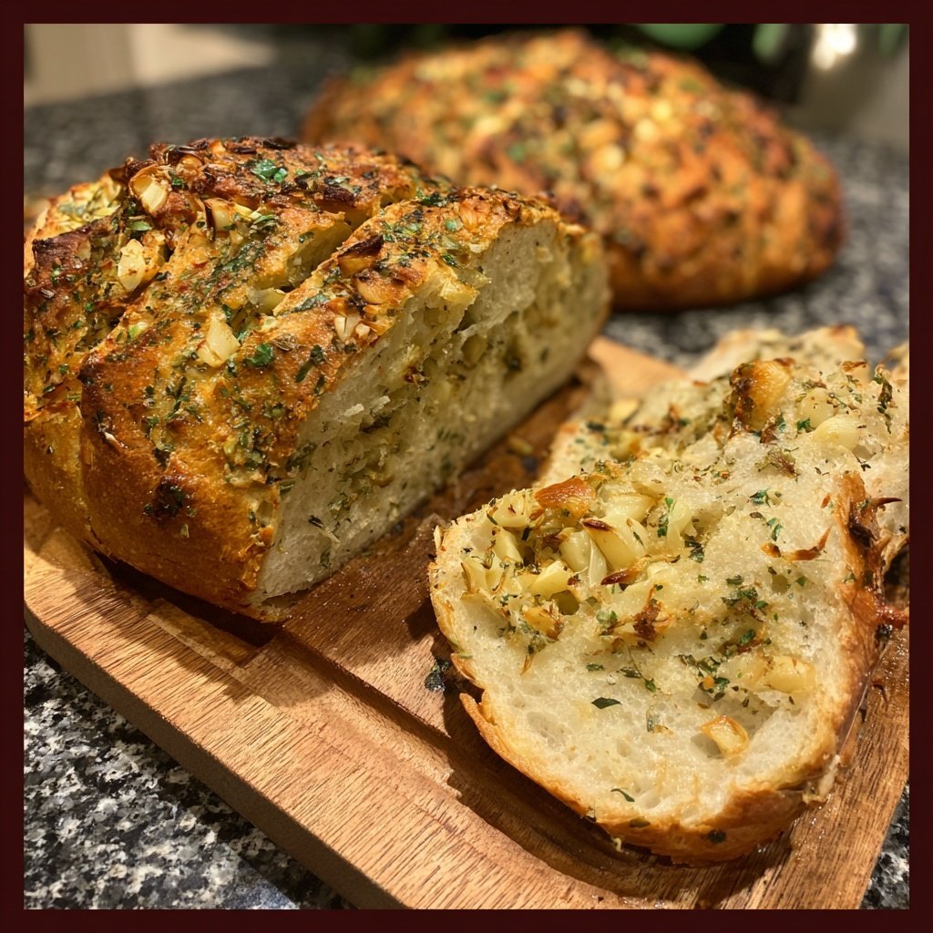 Zupfbrot Mit Knoblauch Stücken