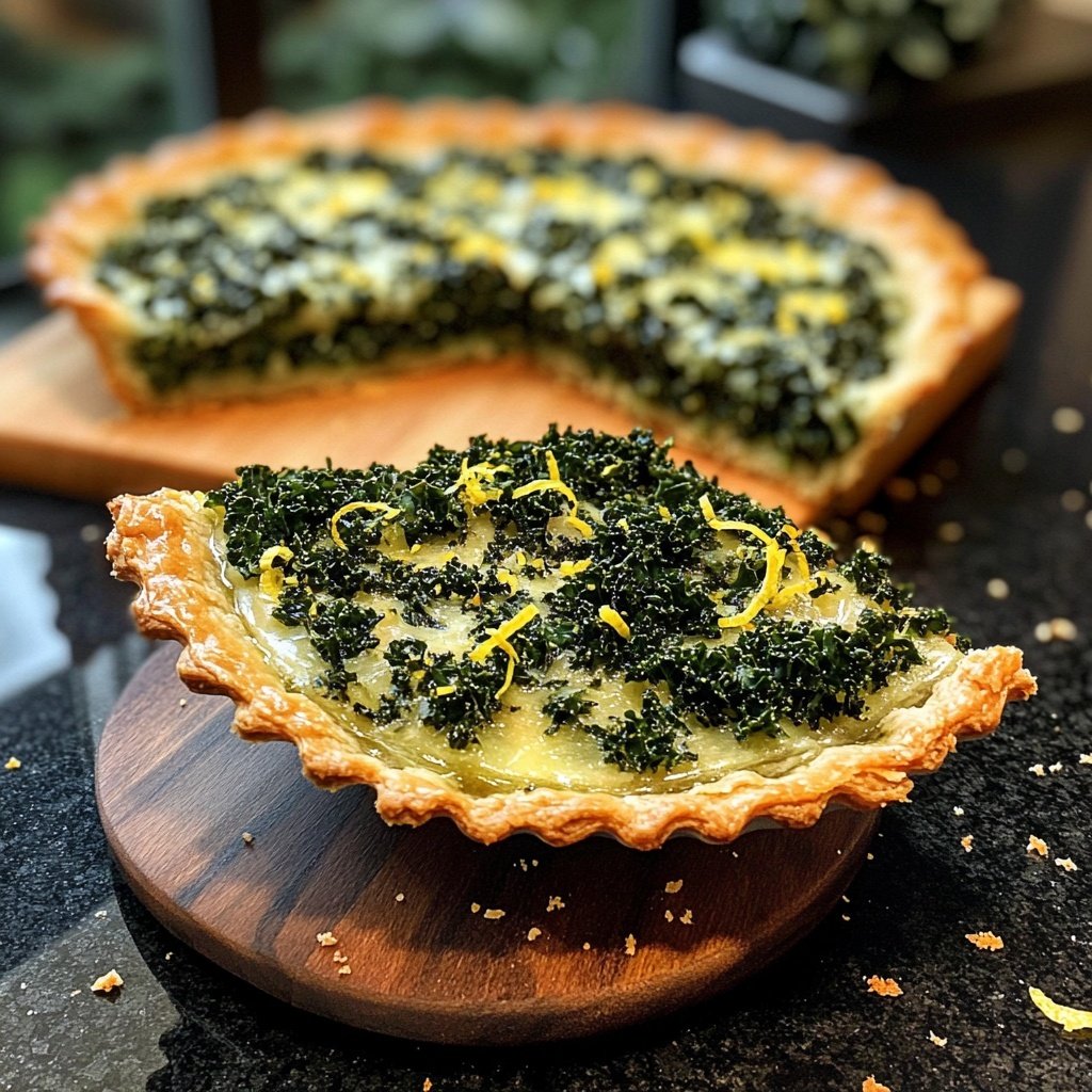 Schwarzkohl-Zitronen-Quiche – einfaches Rezept