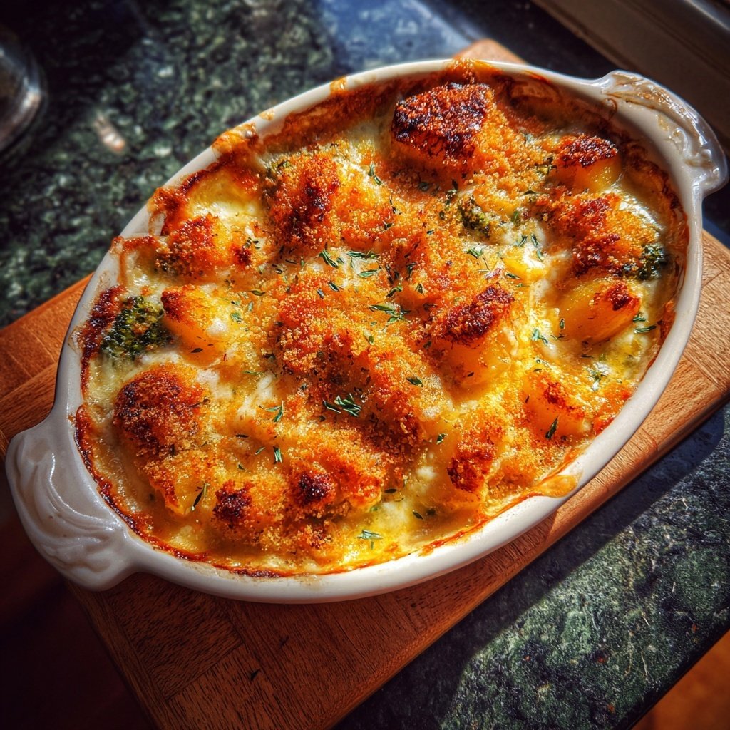 Brokkoli Kartoffel Gratin Mit Muskat