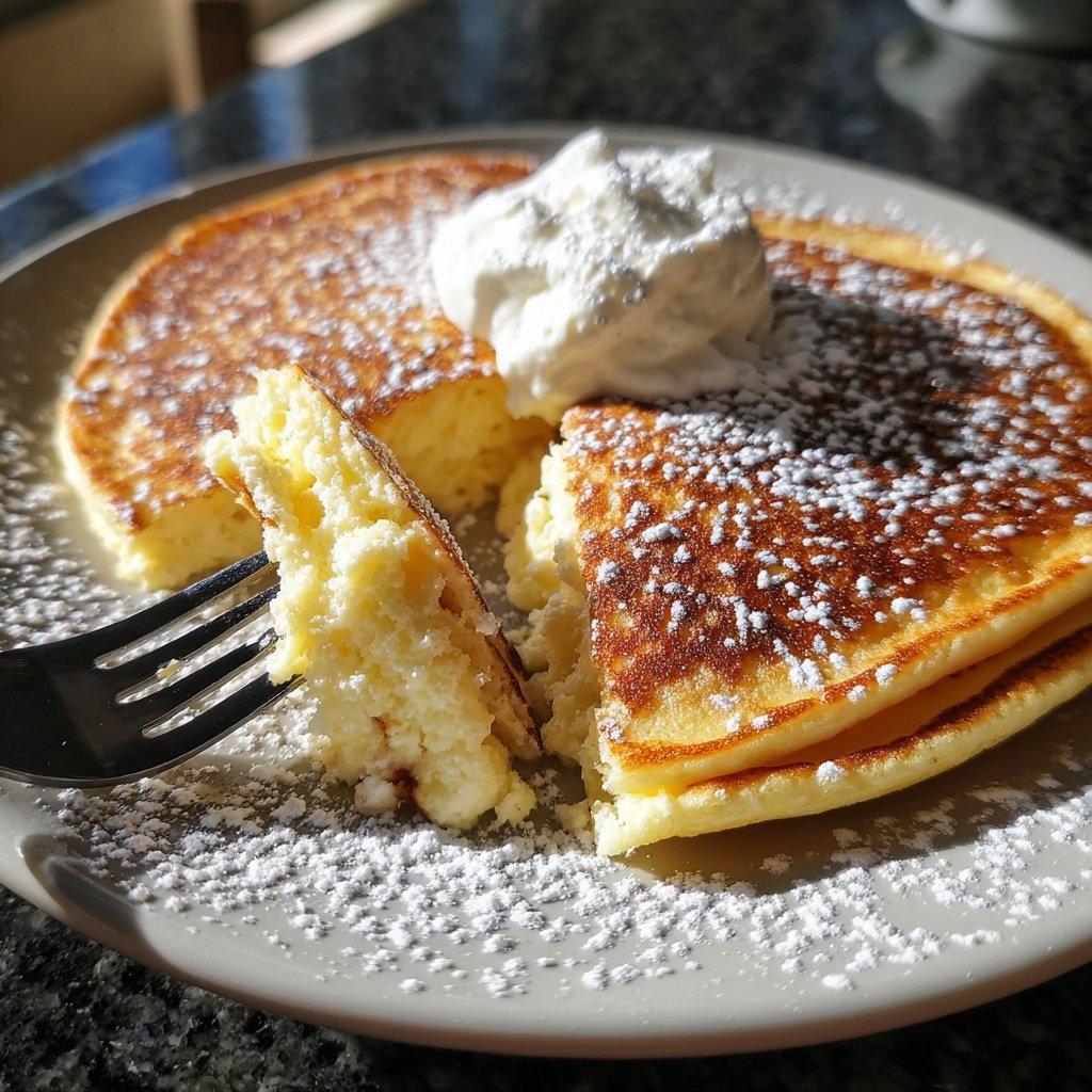 Pfannkuchen mit Vanillequark