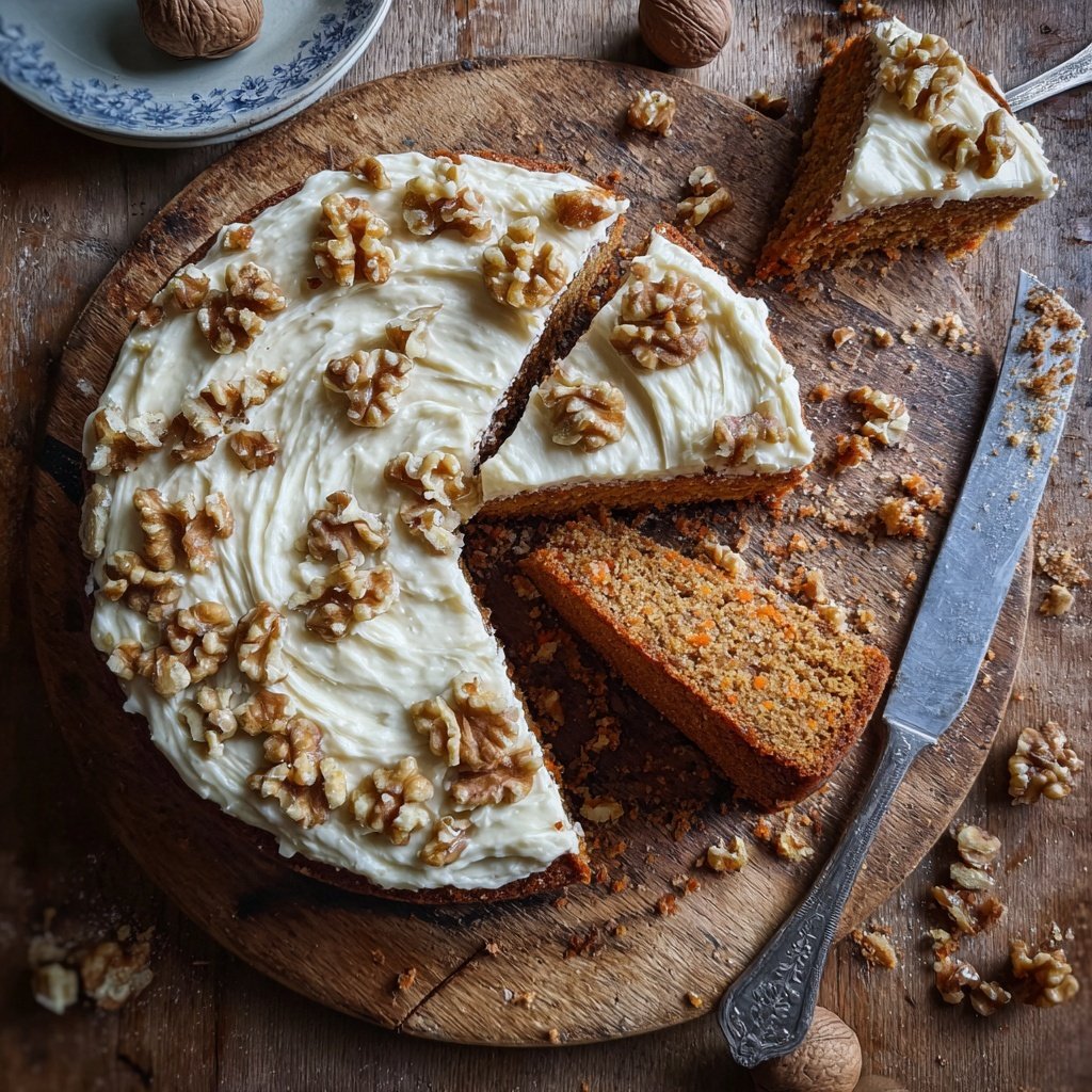 Karottenkuchen Mit Dinkelmehl Und Nüssen